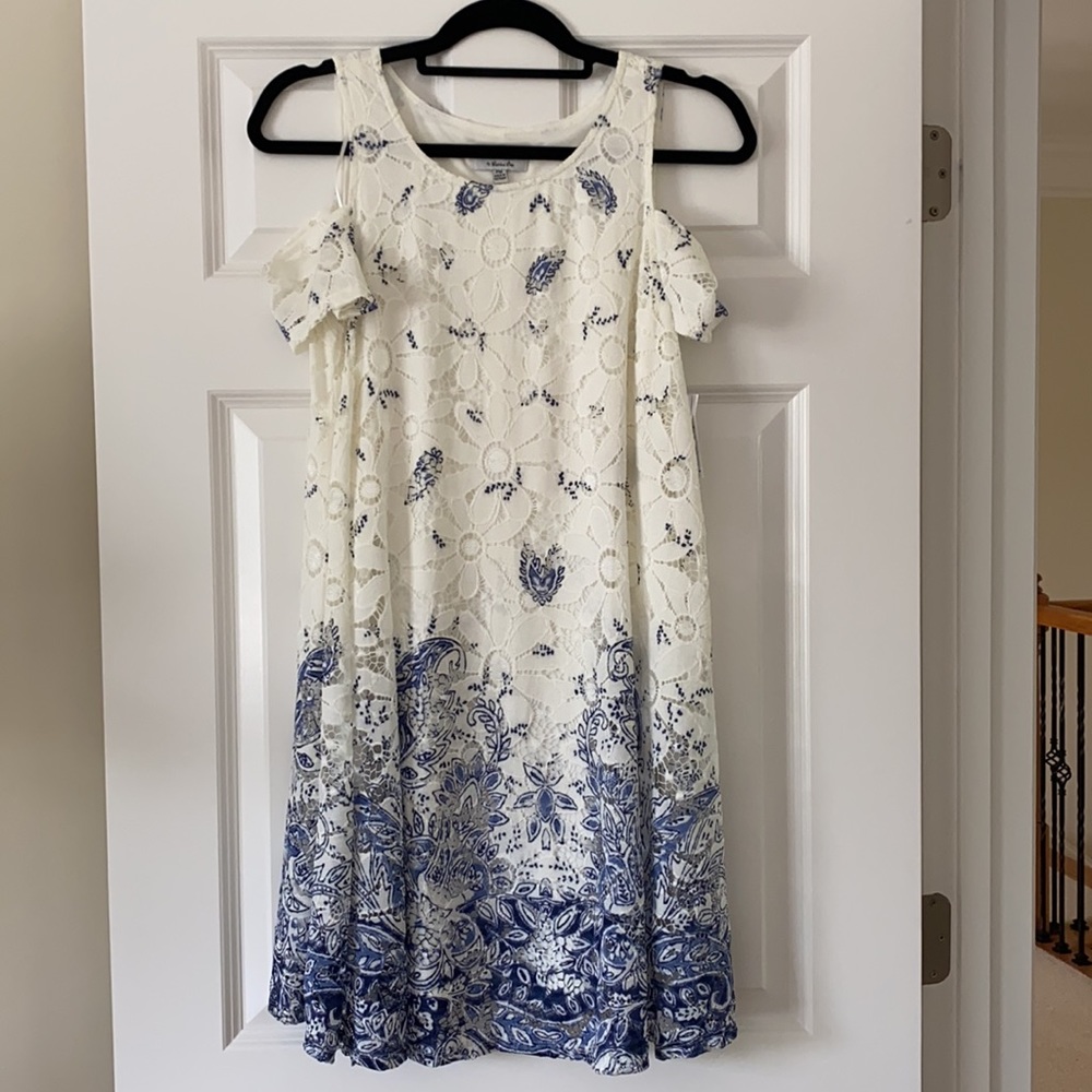 Robbie Bee Lace Cutout Cold-shoulder Dress NWT